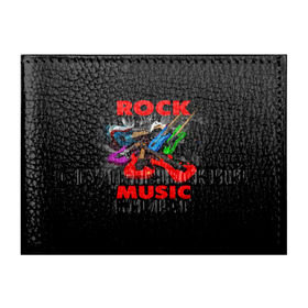 Обложка для студенческого билета с принтом Rock music в Белгороде, натуральная кожа | Размер: 11*8 см; Печать на всей внешней стороне | гитара | музыка | рок | рокер | электрогитара