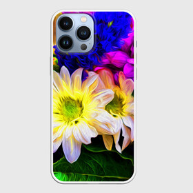 Чехол для iPhone 13 Pro Max с принтом Райские цветы в Белгороде,  |  | color | колорит | лепестки | цвет | цветок | цветочки | цветы