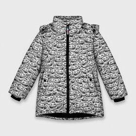 Зимняя куртка для девочек 3D с принтом Мегатролль в Белгороде, ткань верха — 100% полиэстер; подклад — 100% полиэстер, утеплитель — 100% полиэстер. | длина ниже бедра, удлиненная спинка, воротник стойка и отстегивающийся капюшон. Есть боковые карманы с листочкой на кнопках, утяжки по низу изделия и внутренний карман на молнии. 

Предусмотрены светоотражающий принт на спинке, радужный светоотражающий элемент на пуллере молнии и на резинке для утяжки. | face | troll | trollface | интернет | лицо | мем | тролль