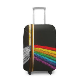 Чехол для чемодана 3D с принтом Нити в Белгороде, 86% полиэфир, 14% спандекс | двустороннее нанесение принта, прорези для ручек и колес | pink floyd | rock | пинк флоид | рок