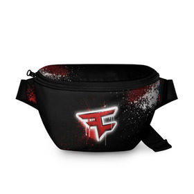 Поясная сумка 3D с принтом cs:go - Faze clan (Black collection) в Белгороде, 100% полиэстер | плотная ткань, ремень с регулируемой длиной, внутри несколько карманов для мелочей, основное отделение и карман с обратной стороны сумки застегиваются на молнию | black | clan | csgo | faze | ксго | фейз