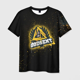 Мужская футболка 3D с принтом cs:go - Godsent (Black collection) в Белгороде, 100% полиэфир | прямой крой, круглый вырез горловины, длина до линии бедер | black | csgo | godsent | годсент | ксго