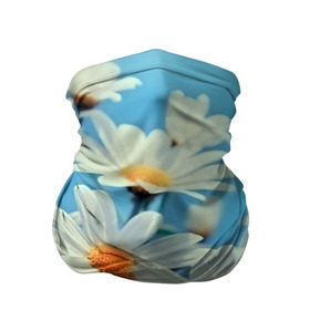 Бандана-труба 3D с принтом Ромашки в Белгороде, 100% полиэстер, ткань с особыми свойствами — Activecool | плотность 150‒180 г/м2; хорошо тянется, но сохраняет форму | flower | цветы
