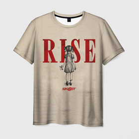 Мужская футболка 3D с принтом Rise в Белгороде, 100% полиэфир | прямой крой, круглый вырез горловины, длина до линии бедер | skillet