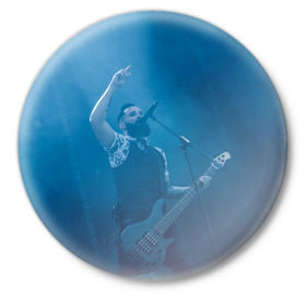 Значок с принтом Blue в Белгороде,  металл | круглая форма, металлическая застежка в виде булавки | skillet