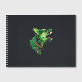 Альбом для рисования с принтом Hacker dog в Белгороде, 100% бумага
 | матовая бумага, плотность 200 мг. | art | dog | hacker | symbols