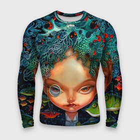 Мужской рашгард 3D с принтом Fantasy art в Белгороде,  |  | art | bright | bubbles | color | colors | face | fish | girl | painting | pattern | patterns | water | вода | девушка | искусство | картина | краски | лицо | орнамент | пузыри | рыбы | творчество | узоры | цвет | яркие