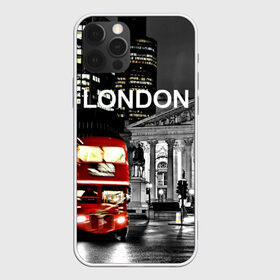 Чехол для iPhone 12 Pro Max с принтом Улицы Лондона в Белгороде, Силикон |  | Тематика изображения на принте: bus | city | england | evening | lights | london | night | street | two storey | united kingdom | автобус | англия | великобритания | вечер | город | двухэтажный | лондон | ночь | огни | улица