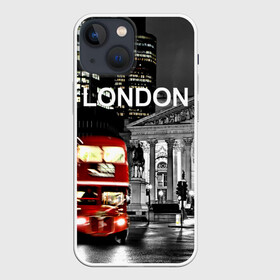 Чехол для iPhone 13 mini с принтом Улицы Лондона в Белгороде,  |  | bus | city | england | evening | lights | london | night | street | two storey | united kingdom | автобус | англия | великобритания | вечер | город | двухэтажный | лондон | ночь | огни | улица
