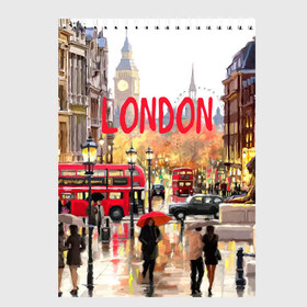 Скетчбук с принтом Улицы Лондона в Белгороде, 100% бумага
 | 48 листов, плотность листов — 100 г/м2, плотность картонной обложки — 250 г/м2. Листы скреплены сверху удобной пружинной спиралью | england | london | united kingdom | англия | великобритания | город | лондон