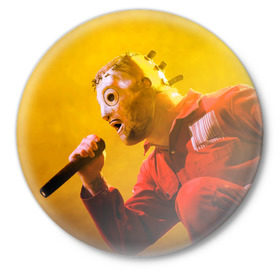 Значок с принтом Sing в Белгороде,  металл | круглая форма, металлическая застежка в виде булавки | slipknot | слипкнот
