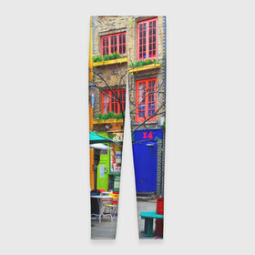 Леггинсы 3D с принтом Улицы Лондона в Белгороде, 80% полиэстер, 20% эластан | Эластичный пояс, зауженные к низу, низкая посадка | bright | city | color | courtyard | england | london | paint | street | united kingdom | англия | великобритания | город | дворик | краски | лондон | улица | цвет | яркие