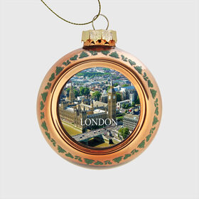 Стеклянный ёлочный шар с принтом Улицы Лондона в Белгороде, Стекло | Диаметр: 80 мм | city | england | london | united kingdom | англия | великобритания | город | лондон
