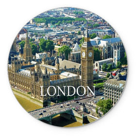 Коврик круглый с принтом Улицы Лондона в Белгороде, резина и полиэстер | круглая форма, изображение наносится на всю лицевую часть | city | england | london | united kingdom | англия | великобритания | город | лондон