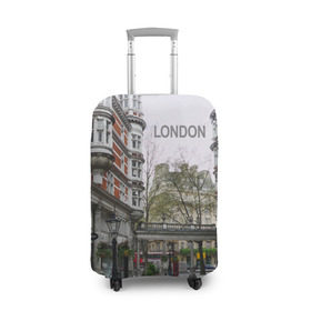 Чехол для чемодана 3D с принтом Улицы Лондона в Белгороде, 86% полиэфир, 14% спандекс | двустороннее нанесение принта, прорези для ручек и колес | boulevard | city | england | london | street | united kingdom | англия | бульвар | великобритания | город | лондон | улица