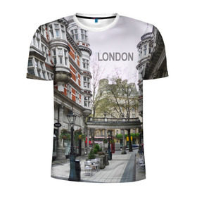 Мужская футболка 3D спортивная с принтом Улицы Лондона в Белгороде, 100% полиэстер с улучшенными характеристиками | приталенный силуэт, круглая горловина, широкие плечи, сужается к линии бедра | boulevard | city | england | london | street | united kingdom | англия | бульвар | великобритания | город | лондон | улица