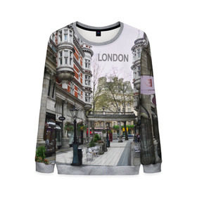 Мужской свитшот 3D с принтом Улицы Лондона в Белгороде, 100% полиэстер с мягким внутренним слоем | круглый вырез горловины, мягкая резинка на манжетах и поясе, свободная посадка по фигуре | boulevard | city | england | london | street | united kingdom | англия | бульвар | великобритания | город | лондон | улица