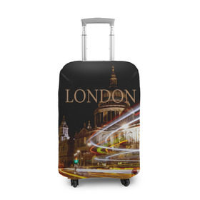 Чехол для чемодана 3D с принтом Улицы Лондона в Белгороде, 86% полиэфир, 14% спандекс | двустороннее нанесение принта, прорези для ручек и колес | city | england | lights | london | night | street | united kingdom | англия | великобритания | город | лондон | ночь | огни | улица