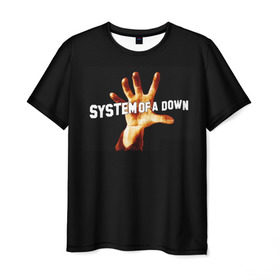 Мужская футболка 3D с принтом System of a down в Белгороде, 100% полиэфир | прямой крой, круглый вырез горловины, длина до линии бедер | soad | system of a down