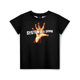 Детская футболка 3D с принтом System of a down в Белгороде, 100% гипоаллергенный полиэфир | прямой крой, круглый вырез горловины, длина до линии бедер, чуть спущенное плечо, ткань немного тянется | soad | system of a down