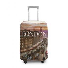Чехол для чемодана 3D с принтом Улицы Лондона в Белгороде, 86% полиэфир, 14% спандекс | двустороннее нанесение принта, прорези для ручек и колес | city | england | london | united kingdom | англия | великобритания | город | лондон | ночь | огни | улица