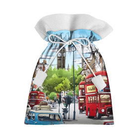 Подарочный 3D мешок с принтом Улицы Лондона в Белгороде, 100% полиэстер | Размер: 29*39 см | Тематика изображения на принте: city | england | london | united kingdom | англия | великобритания | город | лондон