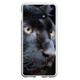 Чехол для Samsung S10E с принтом Черная пантера в Белгороде, Силикон | Область печати: задняя сторона чехла, без боковых панелей | животные | кис | киска | кот | котенок | котик | кошечка | кошка | пантера | рысь | тигр | хищник