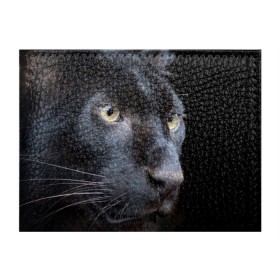 Обложка для студенческого билета с принтом Черная пантера в Белгороде, натуральная кожа | Размер: 11*8 см; Печать на всей внешней стороне | животные | кис | киска | кот | котенок | котик | кошечка | кошка | пантера | рысь | тигр | хищник