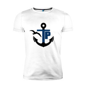 Мужская футболка премиум с принтом Типичный речник в Белгороде, 92% хлопок, 8% лайкра | приталенный силуэт, круглый вырез ворота, длина до линии бедра, короткий рукав | вмф | моряк | речник | флот