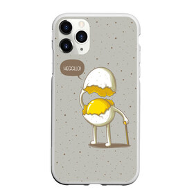 Чехол для iPhone 11 Pro матовый с принтом Яйцо приветствует в Белгороде, Силикон |  | cook | eat | egg | food | funny | hello | smile | еда | кухня | повар | привет | прикол | смайл | улыбка | яйцо