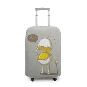 Чехол для чемодана 3D с принтом Яйцо приветствует в Белгороде, 86% полиэфир, 14% спандекс | двустороннее нанесение принта, прорези для ручек и колес | cook | eat | egg | food | funny | hello | smile | еда | кухня | повар | привет | прикол | смайл | улыбка | яйцо