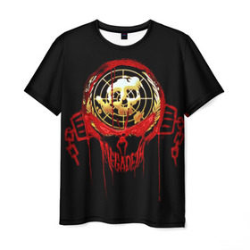 Мужская футболка 3D с принтом Megadeth #6 в Белгороде, 100% полиэфир | прямой крой, круглый вырез горловины, длина до линии бедер | dave | megadeth | metal rock | mustaine | rattlehead | thrash | vic | дейв | мастейн | мегадет | метал | рок | треш