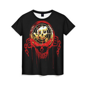 Женская футболка 3D с принтом Megadeth #6 в Белгороде, 100% полиэфир ( синтетическое хлопкоподобное полотно) | прямой крой, круглый вырез горловины, длина до линии бедер | dave | megadeth | metal rock | mustaine | rattlehead | thrash | vic | дейв | мастейн | мегадет | метал | рок | треш