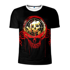 Мужская футболка 3D спортивная с принтом Megadeth #6 в Белгороде, 100% полиэстер с улучшенными характеристиками | приталенный силуэт, круглая горловина, широкие плечи, сужается к линии бедра | dave | megadeth | metal rock | mustaine | rattlehead | thrash | vic | дейв | мастейн | мегадет | метал | рок | треш