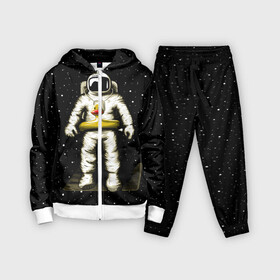 Детский костюм 3D с принтом Космонавт с уточкой в Белгороде,  |  | астронавт | ванна | галактика | звезды | космонавт | планета | утка | уточка