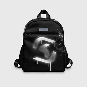 Детский рюкзак 3D с принтом cs:go - SK Gaming (Black collection) в Белгороде, 100% полиэстер | лямки с регулируемой длиной, сверху петелька, чтобы рюкзак можно было повесить на вешалку. Основное отделение закрывается на молнию, как и внешний карман. Внутри дополнительный карман. По бокам два дополнительных кармашка | cs | csgo | sk | го | кс | ск