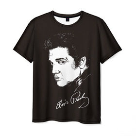 Мужская футболка 3D с принтом Элвис Пресли в Белгороде, 100% полиэфир | прямой крой, круглый вырез горловины, длина до линии бедер | америка | король | музыка | о.м.с.к. | поп | пресли | ретро | рок | элвис