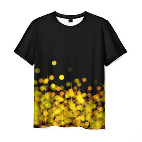 Мужская футболка 3D с принтом Мерцающий блеск в Белгороде, 100% полиэфир | прямой крой, круглый вырез горловины, длина до линии бедер | color | colour | glim | glow | light | lights | shine | society | world | блеск | великолепие | глянец | лоск | свет | сияние | солнечный свет