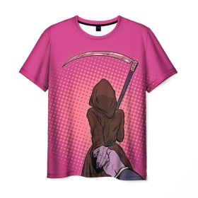 Мужская футболка 3D с принтом Follow the girl в Белгороде, 100% полиэфир | прямой крой, круглый вырез горловины, длина до линии бедер | иди за мной