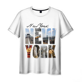 Мужская футболка 3D с принтом Улицы Нью-Йорка в Белгороде, 100% полиэфир | прямой крой, круглый вырез горловины, длина до линии бедер | new | us | york | город | соединенные штаты америки | сша