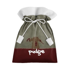Подарочный 3D мешок с принтом Pudge в Белгороде, 100% полиэстер | Размер: 29*39 см | butcher | defense of the ancients | dota 2 | pudge | герой | красный | кровь | минимализм | мясник | пудж
