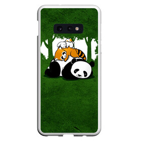 Чехол для Samsung S10E с принтом Милая панда в Белгороде, Силикон | Область печати: задняя сторона чехла, без боковых панелей | большая | джунгли | енот | зайка | милая | панда | пушистая