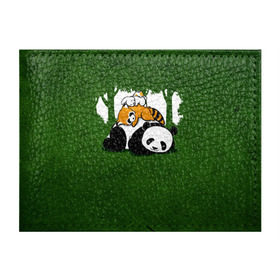 Обложка для студенческого билета с принтом Милая панда в Белгороде, натуральная кожа | Размер: 11*8 см; Печать на всей внешней стороне | большая | джунгли | енот | зайка | милая | панда | пушистая