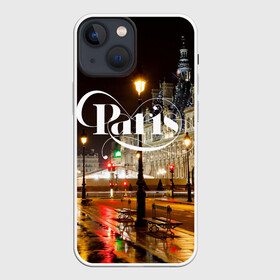 Чехол для iPhone 13 mini с принтом Улицы Парижа в Белгороде,  |  | architecture | city | houses | lights | night | paris | street | traffic lights | архитектура | город | дома | ночь | огни | париж | светофоры | улица