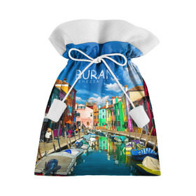 Подарочный 3D мешок с принтом Бурано в Белгороде, 100% полиэстер | Размер: 29*39 см | boat | bright | burano | city | color | italy | rainbow | sea | strait | street | venice | бурано | венеция | город | италия | лодки | море | причал | пролив | радуга | улицы | цвет | яркий