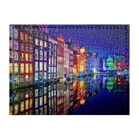 Обложка для студенческого билета с принтом Амстердама, Нидерланды в Белгороде, натуральная кожа | Размер: 11*8 см; Печать на всей внешней стороне | amsterdam | boat | bright | color | lights | night | pier | rainbow | reflection | the city | the netherlands | the strait | water | амстердама | вода | город | лодка | нидерланды | ночь | огни | отражение | причал | пролив | радуга | цвет | яркий