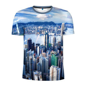Мужская футболка 3D спортивная с принтом Гонконг, Китай в Белгороде, 100% полиэстер с улучшенными характеристиками | приталенный силуэт, круглая горловина, широкие плечи, сужается к линии бедра | architecture | boats | china | city | hong kong | houses | mountains | sea | sky | skyscrapers | water | архитектура | вода | гонконг | город | горы | дома | китай | корабли | море | небо