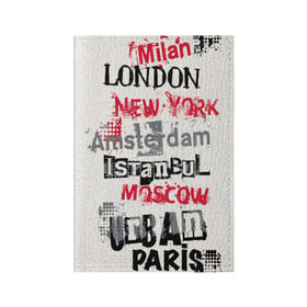 Обложка для паспорта матовая кожа с принтом Города в Белгороде, натуральная матовая кожа | размер 19,3 х 13,7 см; прозрачные пластиковые крепления | amsterdam | istanbul | london | moscow | new york | paris | urban | амстердам | лондон | москва | нью йорк | париж | стамбул