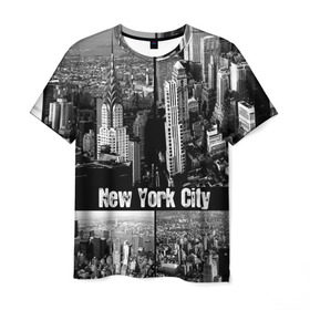 Мужская футболка 3D с принтом Улицы Нью-Йорка в Белгороде, 100% полиэфир | прямой крой, круглый вырез горловины, длина до линии бедер | Тематика изображения на принте: city | collage | houses | new york | skyscrapers | streets | usa | город | дома | коллаж | нью йорка | сша | улицы