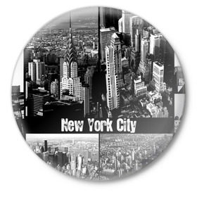 Значок с принтом Улицы Нью-Йорка в Белгороде,  металл | круглая форма, металлическая застежка в виде булавки | Тематика изображения на принте: city | collage | houses | new york | skyscrapers | streets | usa | город | дома | коллаж | нью йорка | сша | улицы